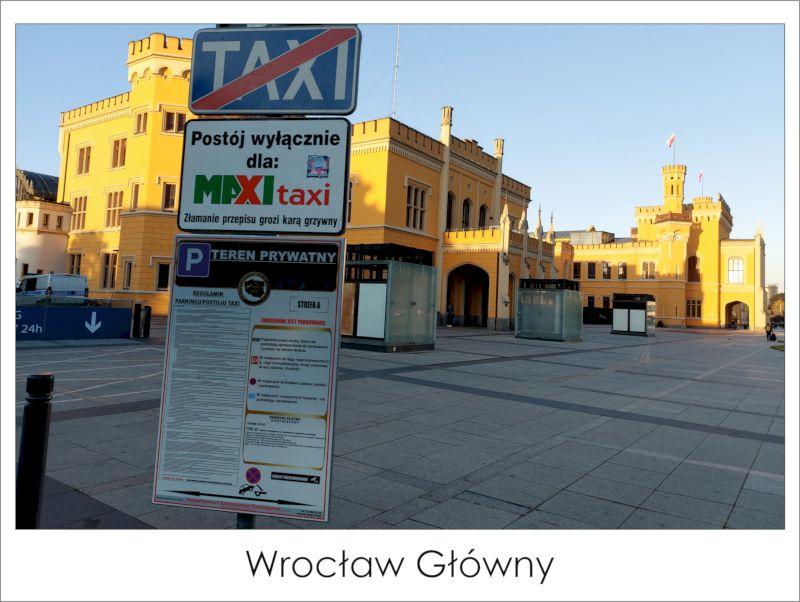 postój dla taksówek - wrocław główny